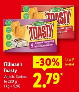 Lidl Tillman's toasty hähnchenbrustfilet Angebot