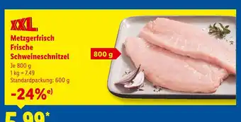 Lidl Metzgerfrisch frische schweineschnitzel Angebot