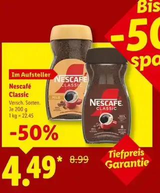 Lidl Nescafé classic mild Angebot