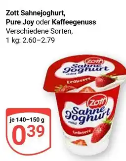Globus Zott sahnejoghurt pure joy Angebot