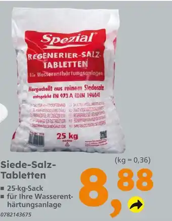 Globus Baumarkt Spezial regenerier-salz-tabletten Angebot