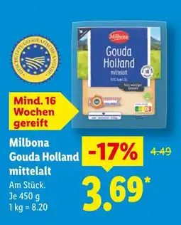 Lidl Milbona gouda holland mittelalt Angebot