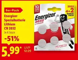 Lidl Energizer spezialbatterie lithium cr 2032 Angebot