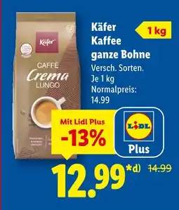Lidl Käfer kaffee ganze bohne Angebot