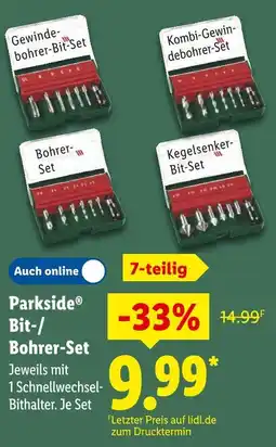 Lidl Parkside gewindebohrer-bit-set Angebot