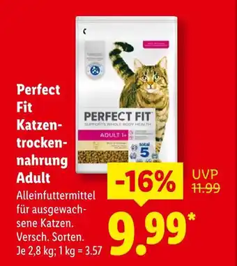 Lidl Perfect fit katzentrocken­nahrung adult Angebot
