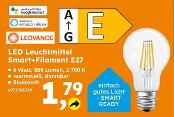 Globus Baumarkt Ledvance led leuchtmittel smart+filament e27 Angebot