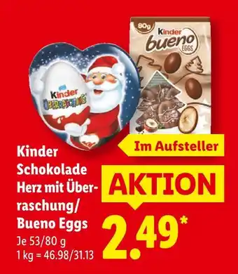 Lidl Kinder schokolade herz mit überraschung Angebot