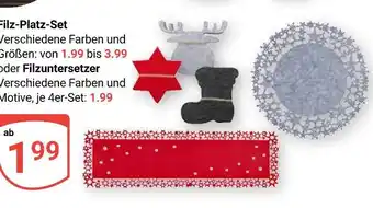 Globus Filz-platz-set Angebot
