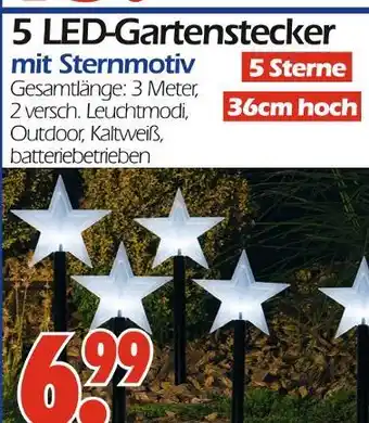 Wreesmann 5 led-gartenstecker mit sternmotiv Angebot