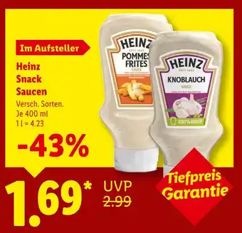 Lidl Heinz pommes frites sauce Angebot