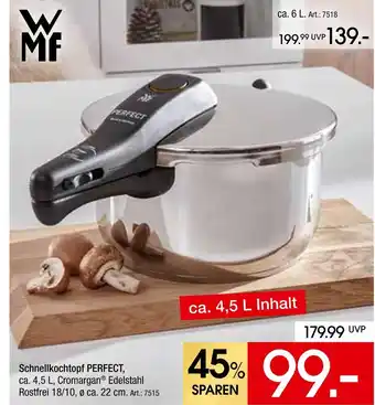 Zurbrüggen Wmf schnellkochtopf perfect Angebot