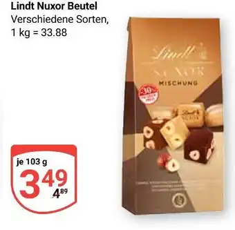 Globus Lindt nuxor beutel Angebot