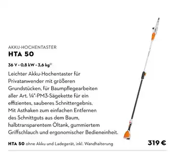 STIHL Stihl akku-hochentaster hta 50 Angebot