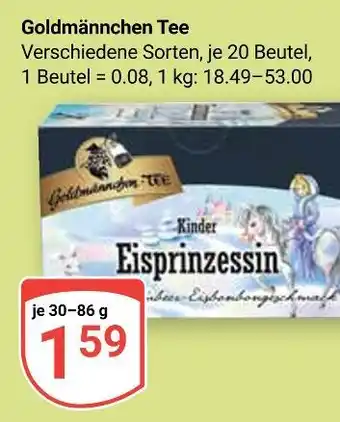 Globus Goldmännchen tee kinder eisprinzessin Angebot