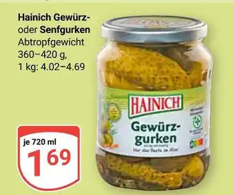 Globus Hainich gewürzgurken oder senfgurken Angebot