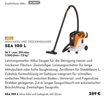 STIHL Stihl akku-nass- und trockensauger sea 100 l Angebot