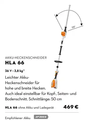 STIHL Akku-heckenschneider hla 66 Angebot