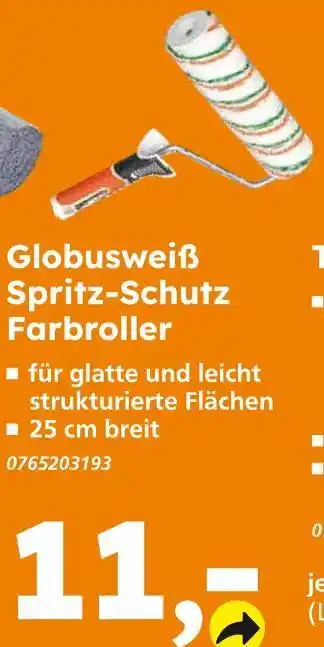Globus Baumarkt Globusweiß spritz-schutz farbroller Angebot