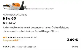 STIHL Stihl akku-heckenschere hsa 60 Angebot