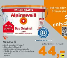 Globus Baumarkt Alpina alpinaweiß Angebot