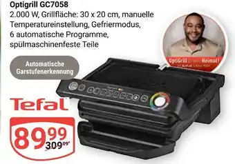 Globus Tefal optigrill gc7058 Angebot