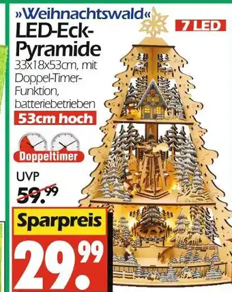 Wreesmann Weihnachtswald led-eck-pyramide Angebot