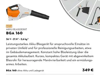 STIHL Stihl akku-blasgerät bga 160 Angebot