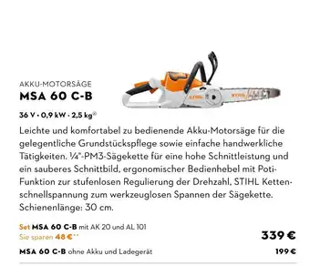 STIHL Stihl akku-motorsäge msa 60 c-b Angebot