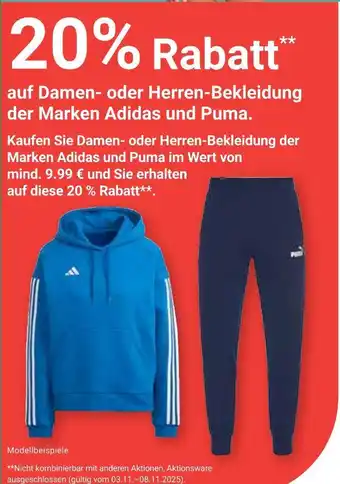 Globus Adidas, 20% rabatt Angebot