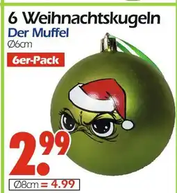 Wreesmann 6 weihnachtskugeln der muffel Angebot