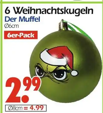 Wreesmann 6 weihnachtskugeln der muffel Angebot