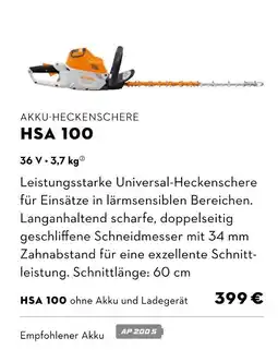 STIHL Stihl hsa 100 akku-heckenschere Angebot