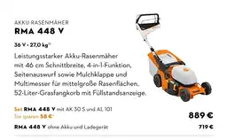 STIHL Stihl akku-rasenmäher rma 448 v Angebot