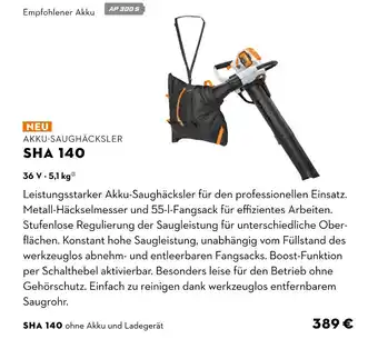 STIHL Stihl akku-saughäcksler sha 140 Angebot