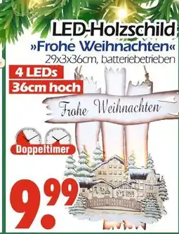Wreesmann Led-holzschild frohe weihnachten Angebot
