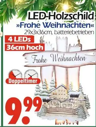 Wreesmann Led-holzschild frohe weihnachten Angebot