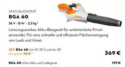 STIHL Stihl akku-blasgerät bga 60 Angebot