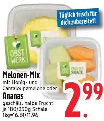 Edeka Melonen-Mix oder Ananas Angebot
