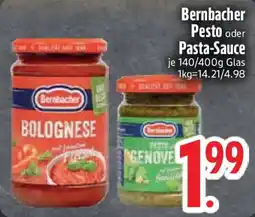 Edeka Bernbacher Pesto oder Pasta-Sauce Angebot