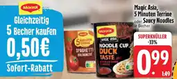 Edeka Magic Asia, 5 Minuten Terrine oder Saucy Noodles Angebot