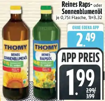 Edeka Reines Raps- oder Sonnenblumenöl Angebot