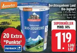 Edeka Berchtesgadener Land Bio-Joghurt Angebot
