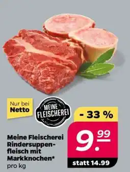 NETTO Meine Fleischerei Rindersuppenfleisch mit Markknochen Angebot