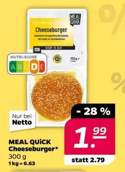NETTO MEAL QUICK Cheeseburger Angebot