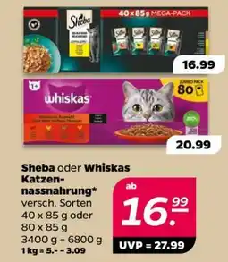 NETTO Sheba oder Whiskas Katzennassnahrung Angebot