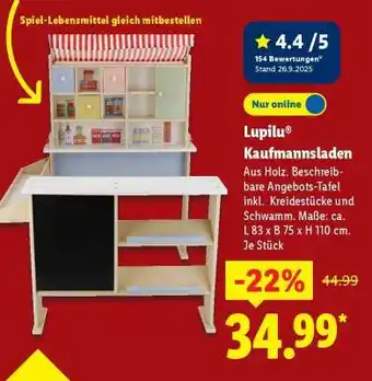 Lidl Lupilu Kaufmannsladen Angebot