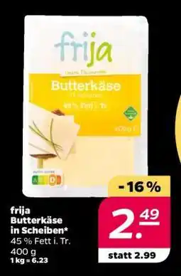 NETTO frija Butterkäse in Scheiben Angebot