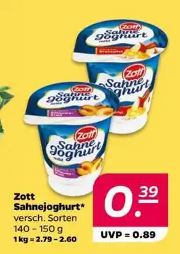 NETTO ZOTT Sahnejoghurt Angebot