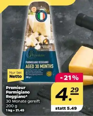 NETTO Premieur Parmigiano Reggiano Angebot